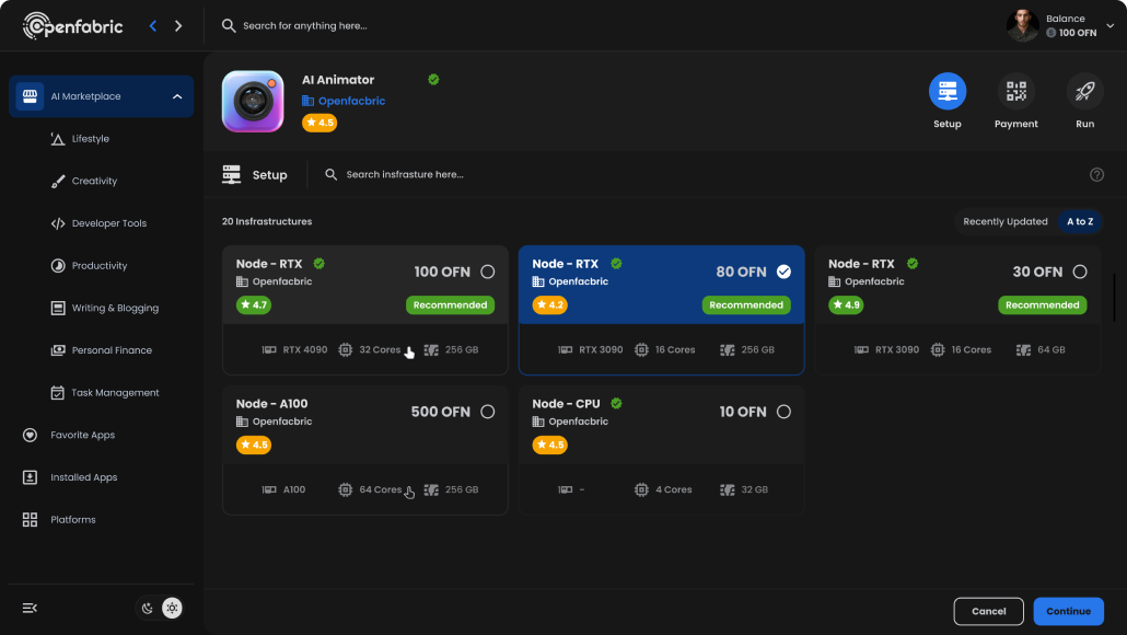 Openfabric AI Xplorer