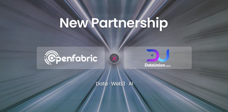 Partnership Announcement &#8211; DataUnion and Openfabric Teamedup